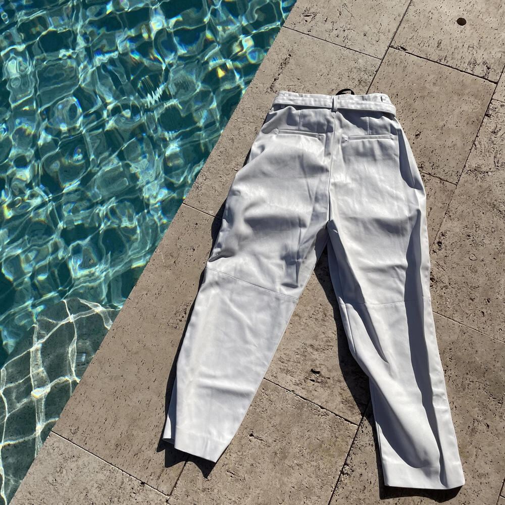 PINKO White Vegan Leather Trousers by Pinko - Size 38 NWT - Picture 6 of 6